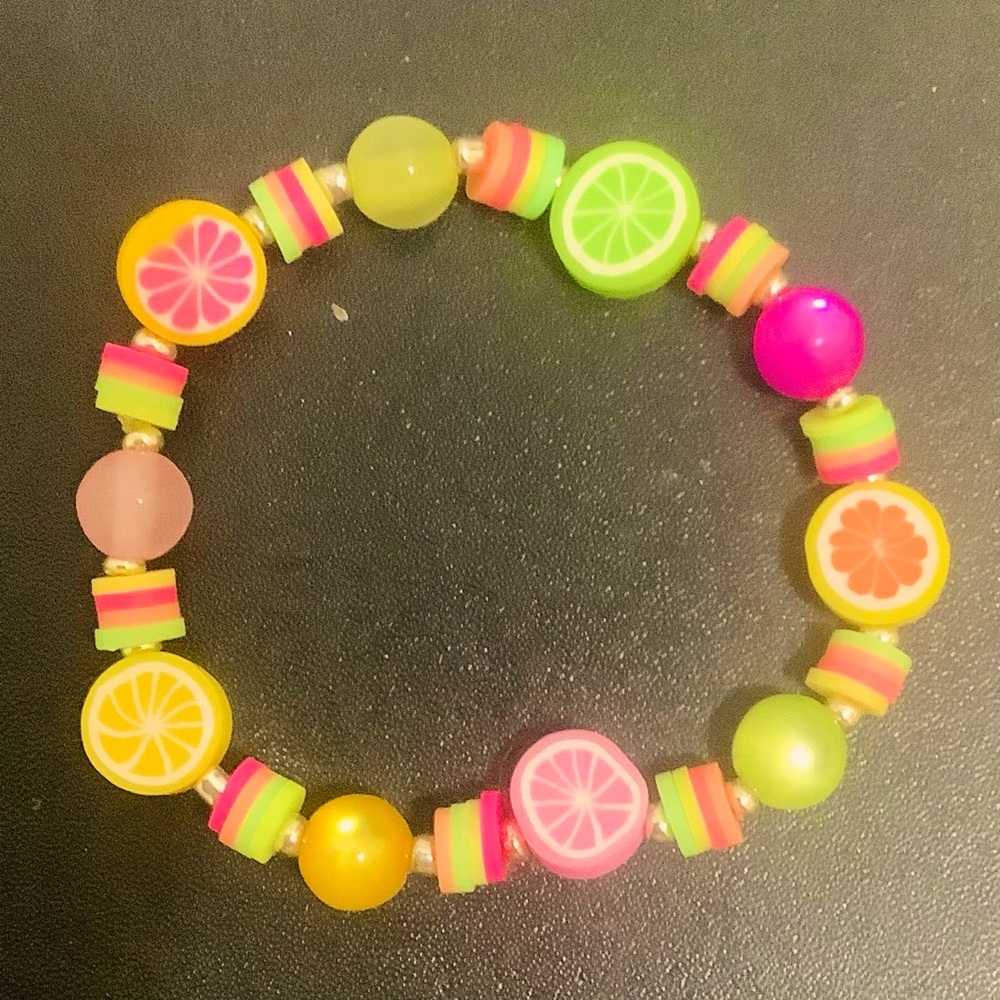 Spring fruit beaded bracelet